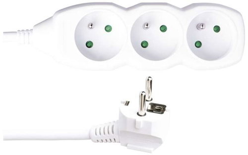 EMOS Extension Cable - 3 Sockets, 10m, 3× 1.5mm2, White - Extension Cable - Main image