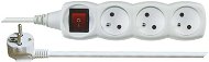 EMOS Extension Cord with Switch - 3 Sockets, 10m, White - Extension Cable