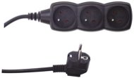 Predlžovací kábel EMOS Predlžovací kábel – 3 zásuvky, 1,5 m, čierny - Prodlužovací kabel