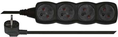 EMOS Extension cable - 4 sockets, 5m, black - Extension Cable - Main image