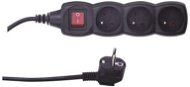 EMOS Extension Cord with Switch - 3 Sockets, 3m, Black - Extension Cable