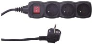 EMOS Extension Cord with Switch - 3 sockets, 5m, Black - Extension Cable