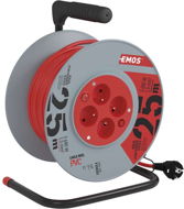 EMOS PVC Cord on Reel with Switch - 4 Sockets, 25m, 1,5mm2 - Extension Cable