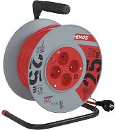 Prodlužovací kabel EMOS PVC kabel na bubnu s vypínačem – 4 zásuvky, 25m, 1,5mm2 - Prodlužovací kabel