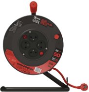 EMOS PVC Extension Cord on Spool with Switch - 4 Sockets, 50m, 1,5mm2 - Extension Cable