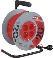 EMOS PVC Extension Cord on Reel - 4 Sockets, 20m, 1mm2 - Extension Cable