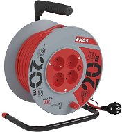 Prodlužovací kabel EMOS PVC prodlužovací kabel na bubnu – 4 zásuvky, 20m, 1mm2 - Prodlužovací kabel