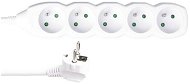 EMOS Extension Cord - 5 Sockets 10m, 3 × 1,5mm2, White - Extension Cable