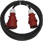EMOS 3 fázisú kültéri hosszabbító kábel 20 m, 1 csatlakozó, fekete, gumi, 400 V, 2,5 mm2 - Hosszabbító kábel