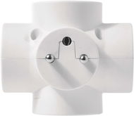 Splitter  EMOS Splitter Socket 4 × Round, White - Rozbočovač