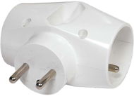 Splitter  EMOS Splitter Socket 2 × Round + 1 × Flat, White - Rozbočovač