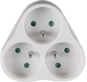 Splitter  EMOS Splitter Socket 3 × Round, White - Rozbočovač