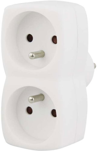 EMOS Splitter Socket 2 ×, White - Splitter  - Main image