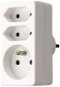 EMOS Splitter Socket 2 × Flat + 1 × Round, White - Splitter 