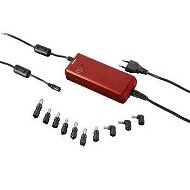 HAMA Univerzální napájecí zdroj pro notebook, 12-22 V/90 W, USB, červený  - Power Adapter