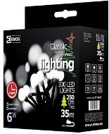 EMOS LED karácsonyi cherry lánc - golyók, 30m, hideg fehér, időzítő - Karácsonyi fényfüzér