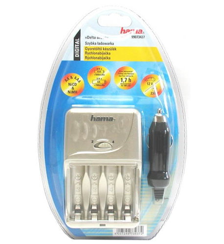 Hama Rychlonabíječka NiCd/NiMH Delta 2/4 + 4 Ks AA NiMH 2600mAh vč. autoadaptéru - - - Main image