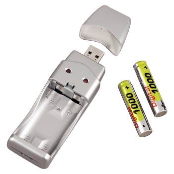 Hama USB Stick + 2 Ks NiMH AAA - Charger and Spare Batteries - Main image