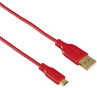 Hama prepojovací USB A (M) – micro B (M) 0,75 m červený - Dátový kábel