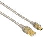Hama USB Cable, type A plug - type B (mini) plug, 1.8m, Transparent - Data Cable