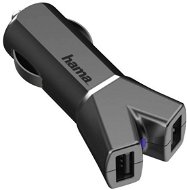 Hama Color Line AutoDetect 3.4A USB, schwarz - Auto-Ladegerät