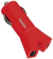 Hama Color Line USB AutoDetect 3,4 A, červená - Nabíjačka do auta