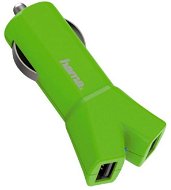 Hama Color Line USB AutoDetect 3,4 A, zelená - Nabíjačka do auta