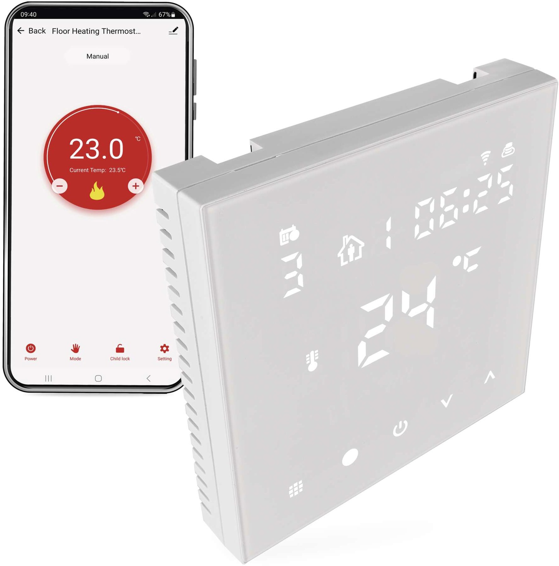 EMOS GoSmart P56201UF Digitális szobatermosztát padlófűtéshez WiFi-vel