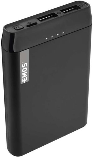 EMOS Alpha 5, 5000 mAh, black + USB-C cable - Power Bank - Main image