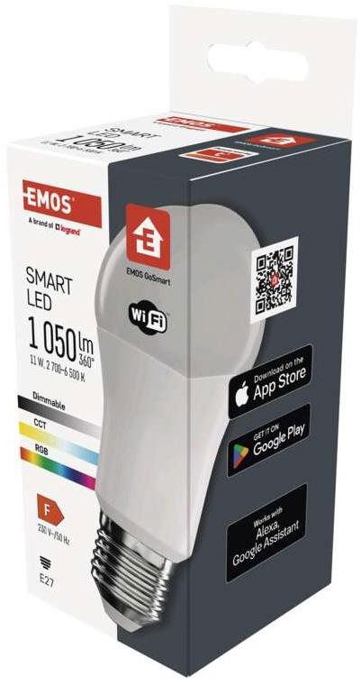 EMOS Chytr LED rovka GoSmart A60 E27 11 W 75 W 1 050 lm RGB