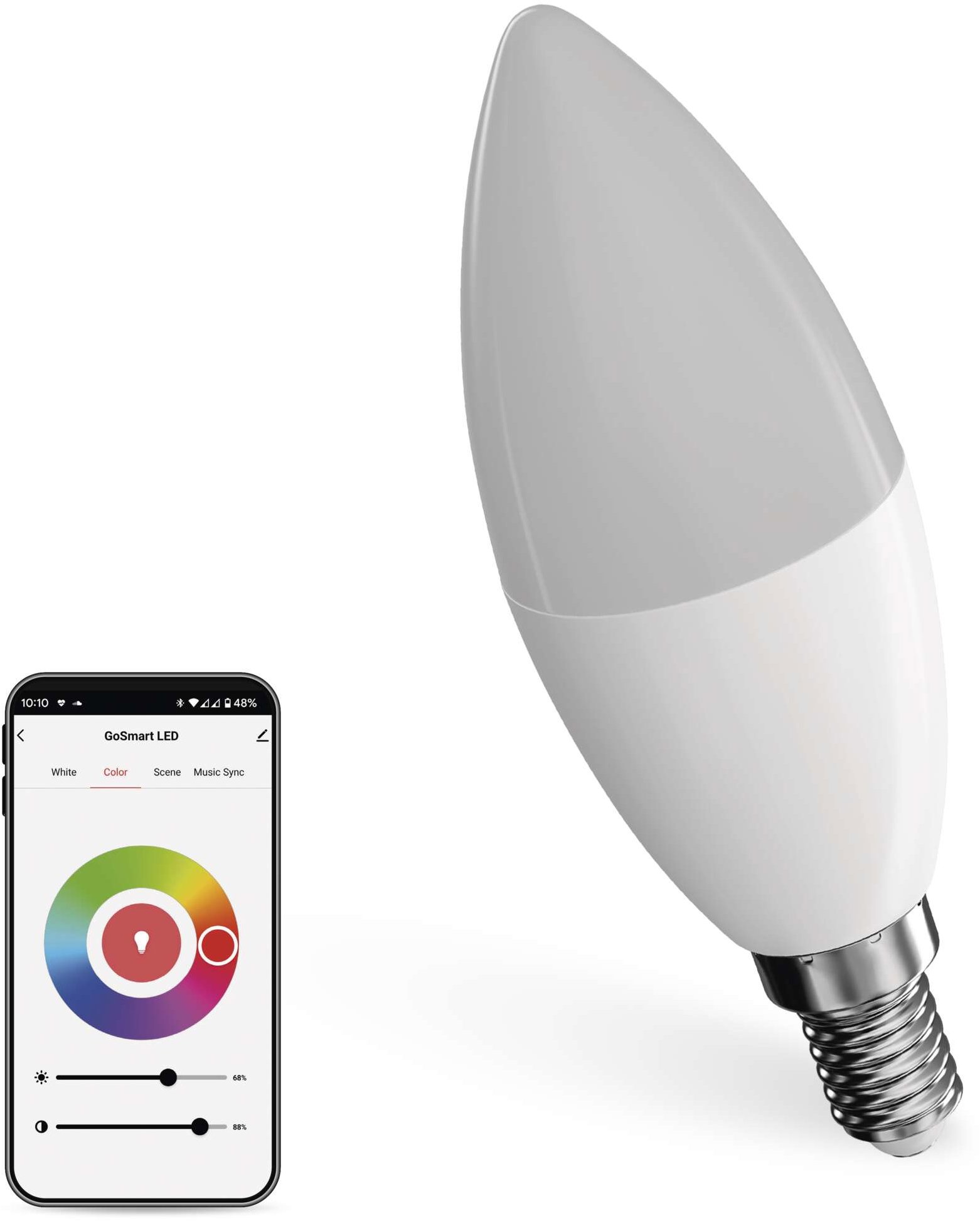 EMOS Okos LED izzó GoSmart gyertya E14 4,8 W (40 W) 470 lm RGB dimmelhető Zigbee