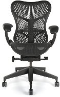 Kancelářská židle HERMAN MILLER Mirra s opěrkou TriFlex, pro tvrdé podlahy - černá - Kancelářská židle