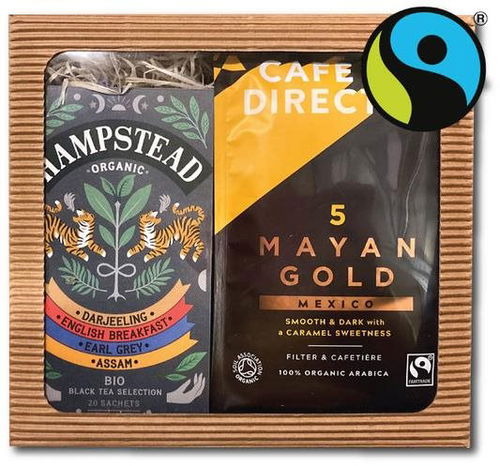 Hampstead Tea Dárkový balíček Selekce černých čajů 20ks  a Cafédirect Mayan Gold zrnková káva 227g - Čaj - Hlavní obrázek