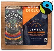 Hampstead Tea Ajándékcsomag Fekete teák 20 db választéka és Cafédirect Lively őrölt kávé 227 g - Tea