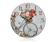 HOME DECOR Nástěnné hodiny Bicycle 34 cm - Wall Clock