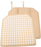 Home Elements Seat cushion 40 × 40 cm, Beige checkered - Pillow Seat