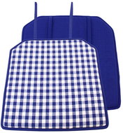 Home Elements Seat cushion 40 × 40 cm, Blue checkered - Pillow Seat
