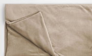 Home Elements Microflannel sheet, beige, 90 × 200 cm - Bedsheet