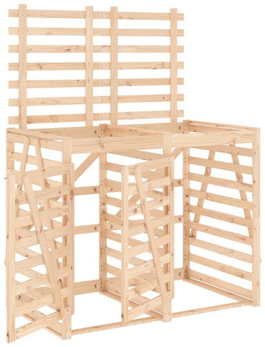 SHUMEE Úložný box na dvě popelnice, masivní borové dřevo - Bin Shed - Main image