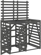 SHUMEE Úložný box na dvě popelnice, masivní borové dřevo, šedý - Bin Shed