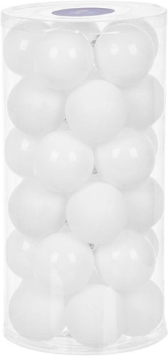 STRENDPRO MagicHome Christmas decorations - balls, white glossy, diameter 6 cm, 30 pcs - Christmas Ornaments - Main image