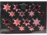 HIGHLIFE Set of Christmas decorations Star pink, 16 pcs - Christmas Ornaments