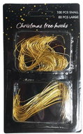 HIGHLIFE Christmas hooks gold 150 pcs - Hooks