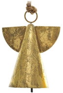 HIGHLIFE Csengő, angyal, egyszerű arany, 20 × 16 cm - Karácsonyfadísz