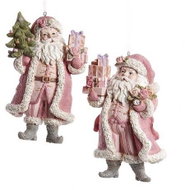 KURT ADLER Christmas ornament - Pink Santa - Christmas Ornaments