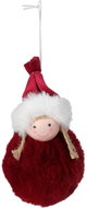 H&L Hanging decoration 13 cm Girl with hat, burgundy - Christmas Ornaments