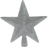 H&L Christmas tree topper STAR 19 cm, silver - Christmas Ornaments