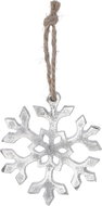 H&L Závěsná dekorace Vločka, 10 cm, stříbrná - Christmas Decoration