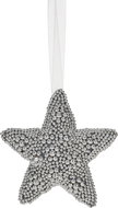 H&L Christmas decoration - hanging beaded star, silver, 15 cm - Christmas Decoration