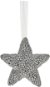 H&L Závěsná korálková Hvězda, 15 cm, stříbrná - Vánoční dekorace